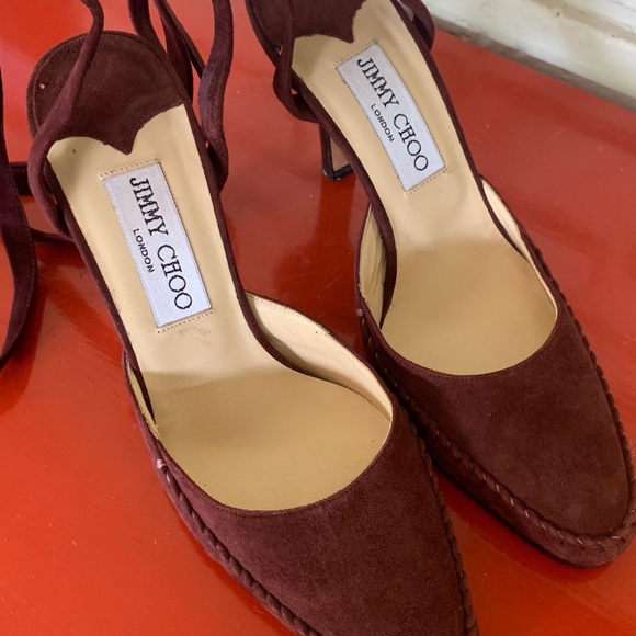 Jimmy Choo wrap around suede 4” heel - Picture 8 of 13